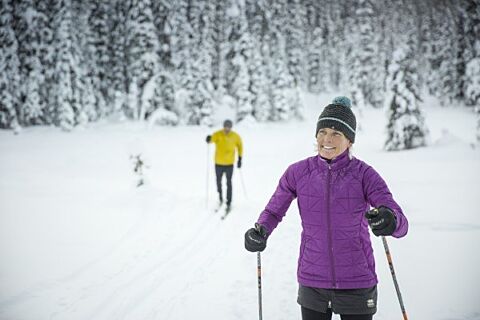 Winter Cross Country Skiing Great Divide Trail Lake Louise 2016 Noel Hendrickson Horizontal 9