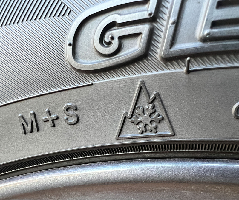 Snow Tires Drive to Lake Louise in Winter